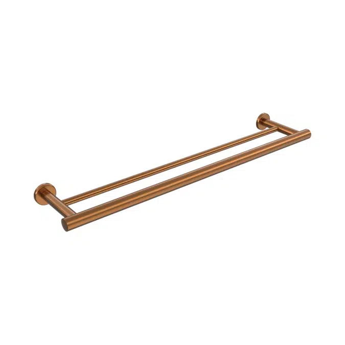 Drift Brushed Bronze 600mm Double Towel Rail 2269447