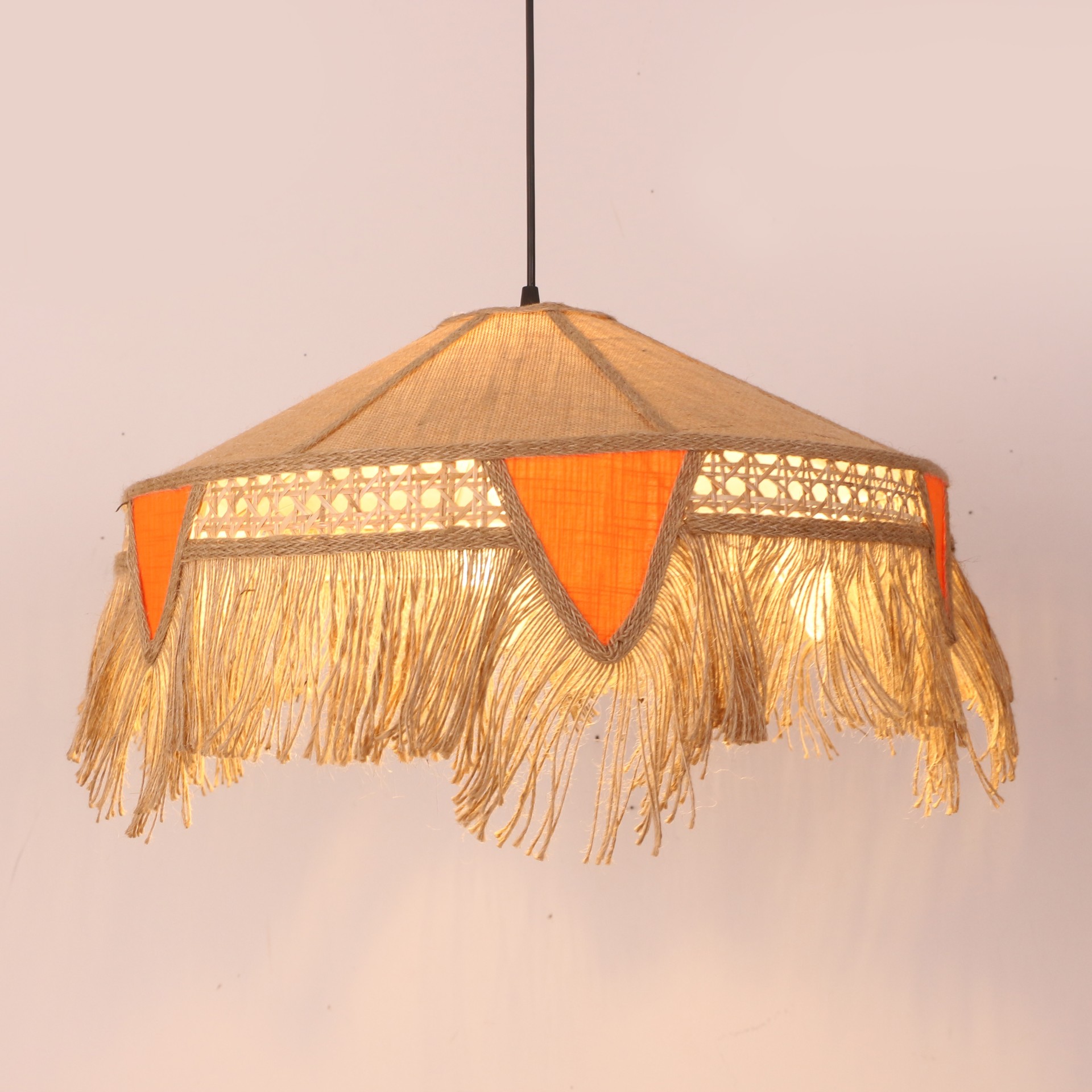 Maharaja Natural Hazeran Fabric Chandelier