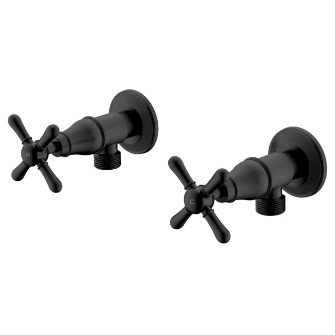 Milli Voir Matte Black Cross Washing Machine Stops 2265437