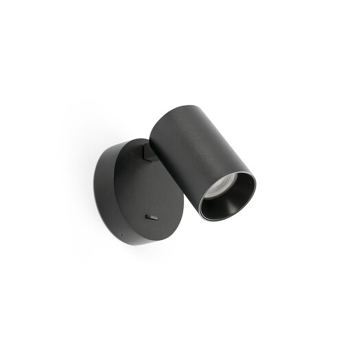 STAN Black wall lamp with switch