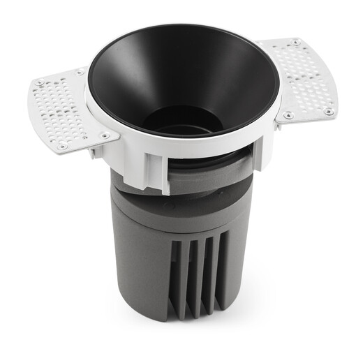 DEEP78 Black round frameless downlight 36° 3000K CRI90 honeycomb