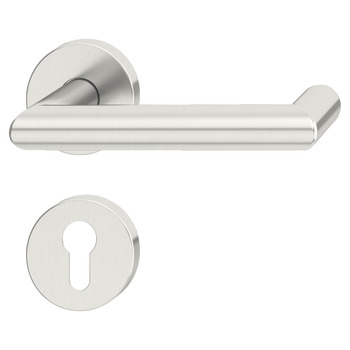 Door handle set, Stainless steel, Startec, PDH5106, rose/escutcheon - 902.82.460