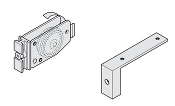 Bottom guide, 1 roller, 65 x 37 mm (L x H) - 941.12.030