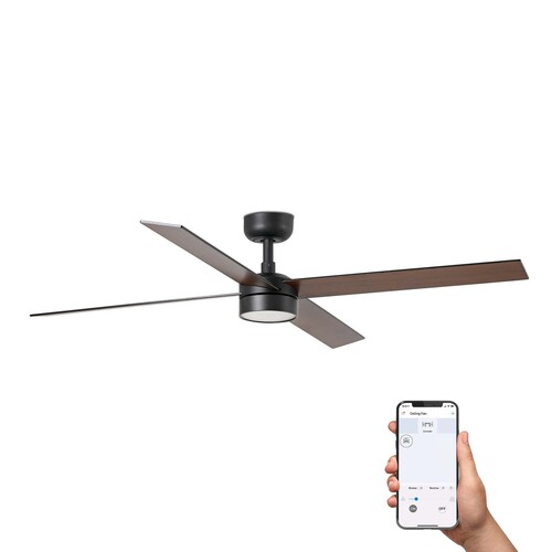 RUDDER 4 L Black/walnut fan 20W SWT TUYA
