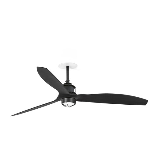 JUST fan RECESSED M mat siyah fan duvar kumandası siyah 3000K