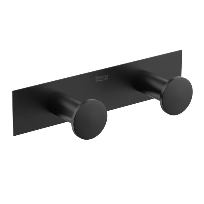 Roca Ona Matte Black Double Robe Hook 15043