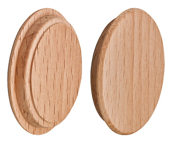 Cover Cap, Solid Wood Untreated, For Blind Hole Ø 35 Mm - 045.32.244