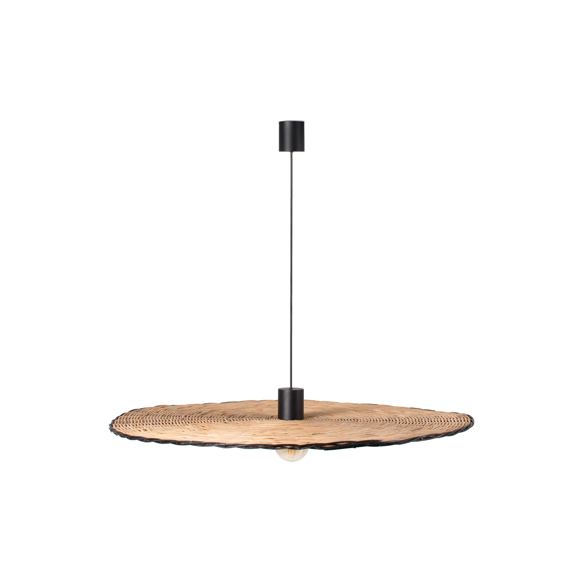 COSTAS 1000 Black/rattan pendant lamp