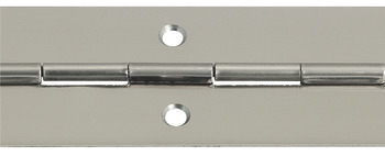Piano hinge, for screw fixing, stainless steel quality 1.4016 - 351.04.038
