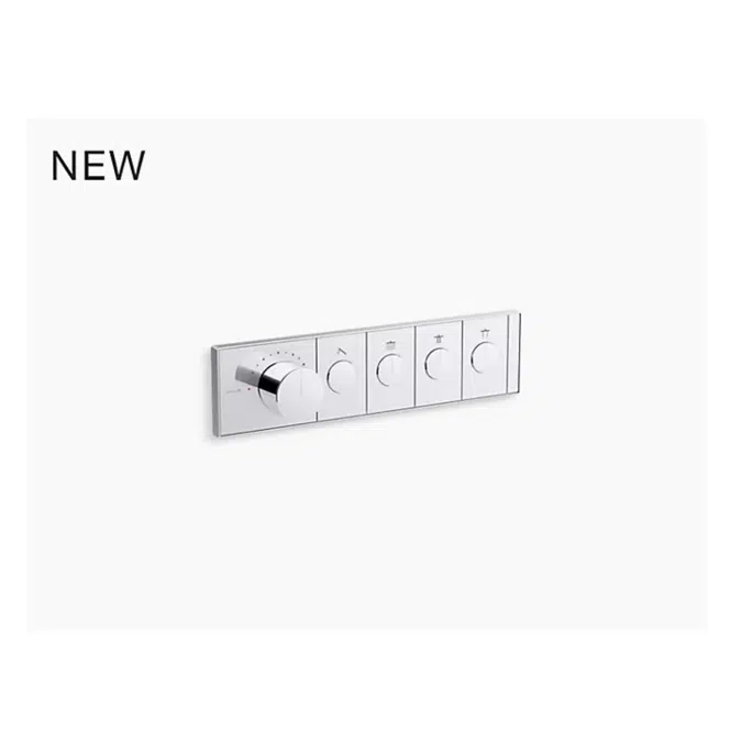 Anthem Dört Çıkışlı Termostatik Panel (Gömme Buton) K-26348-9