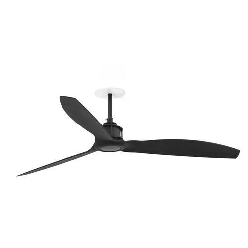 JUST fan RECESSED M mat siyah fan duvar kumandası beyaz