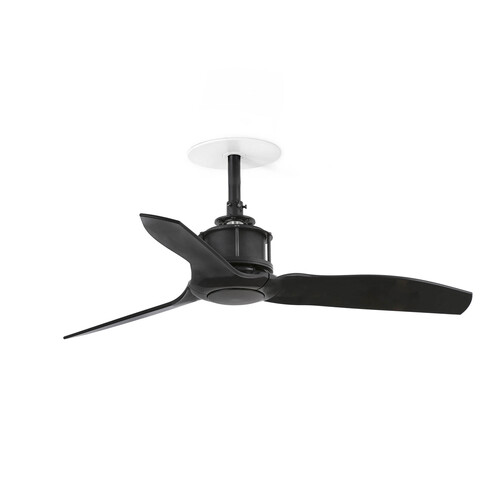 JUST fan S RECESSED Ceiling fan siyah mat 0-10V/1-10V