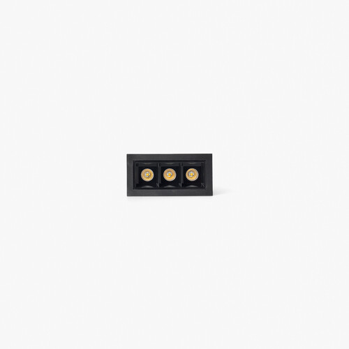 TROOP recessed black-black 3x2W 48° 3000K CRI90