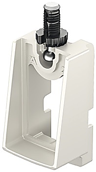 Rail end support, ForDresscode wardrobe rail, straight-edged - 803.17.720