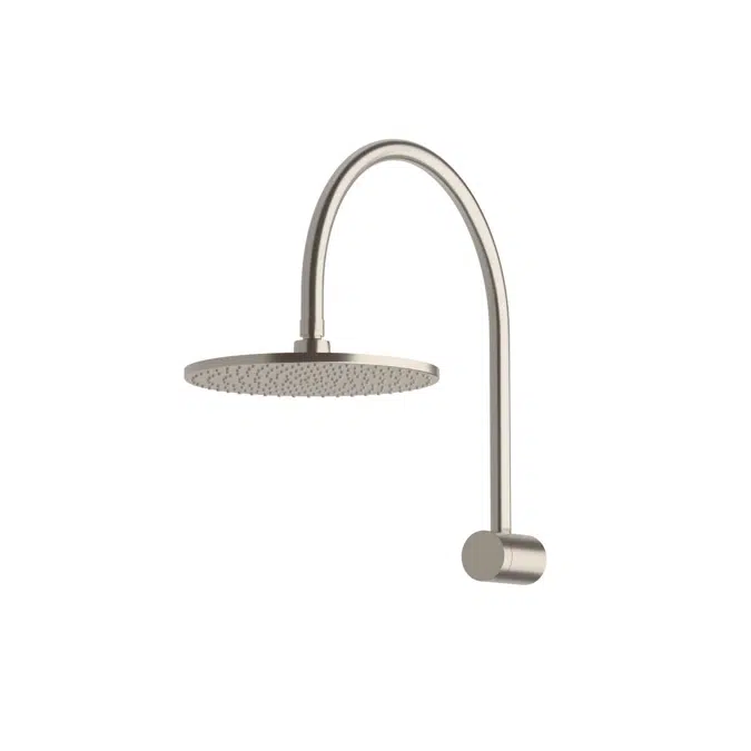 Milli Mood Edit Hi-Rise Shower Curved 250mm Shower Head PVD Brushed Nickel 9511655