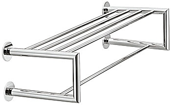Towel shelf with towel rail, Round - 980.60.852
