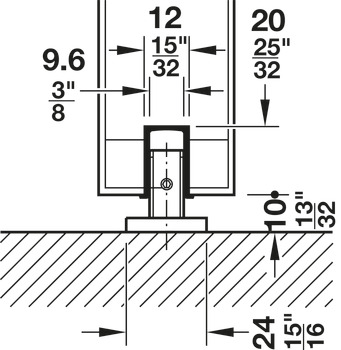 Bottom guide, with zero clearance - 940.42.203