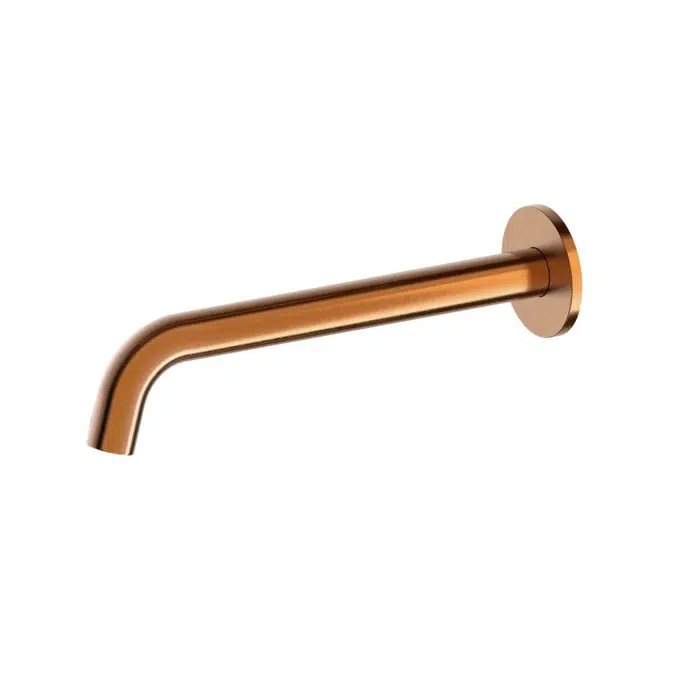 Drift Brushed Bronze Wall Basin/Bath Outlet Curve Spout 250mm 2269205