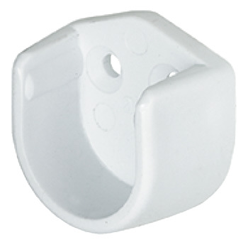 Rail end support, for wardrobe rail, round, ⌀ 18 mm - 803.27.724