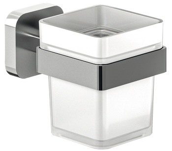 Tumbler holder, with glass, Quatt series, for glue fixing - 580.01.150