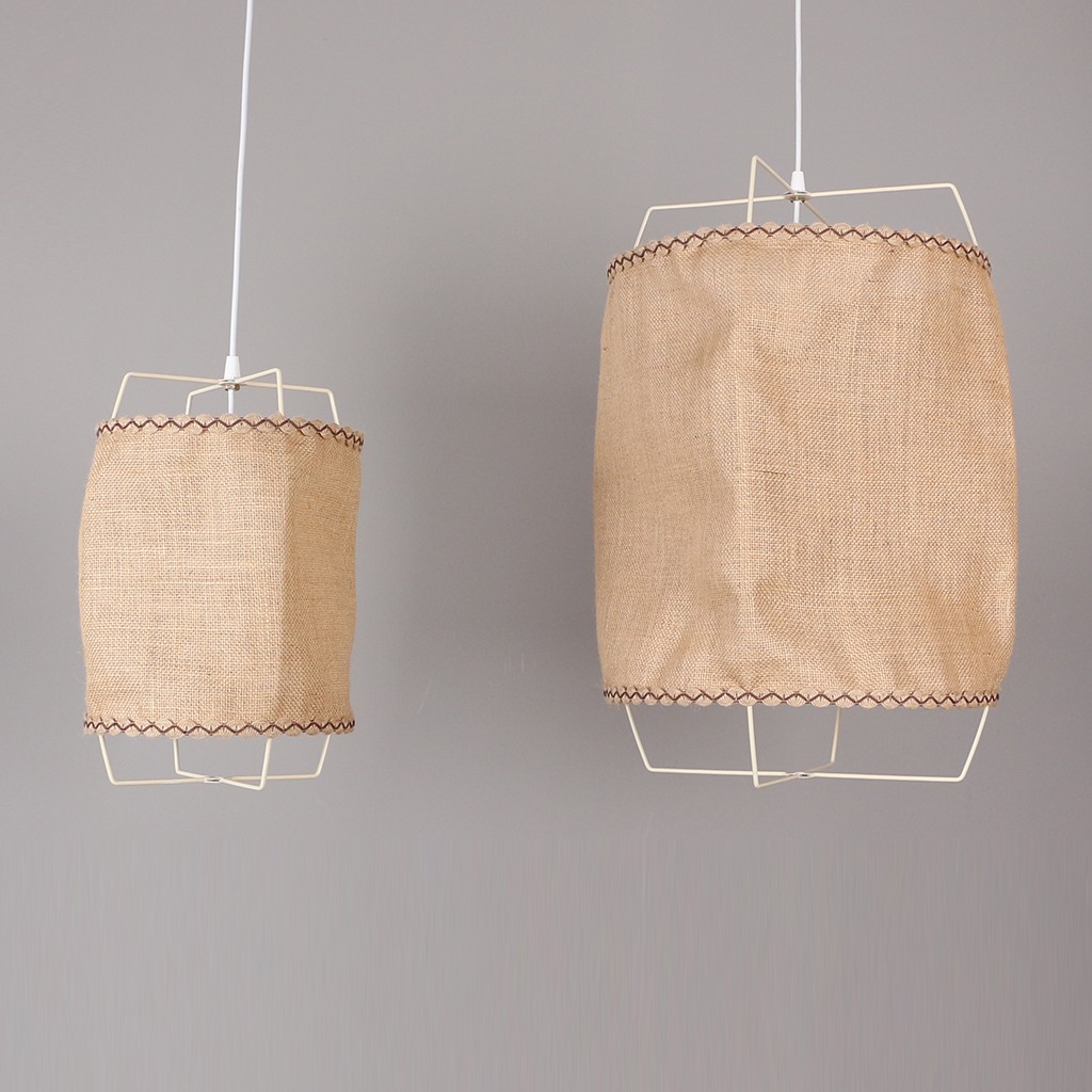 Cappadocia Doğal Jut Krem Barlı 2li Set Avize