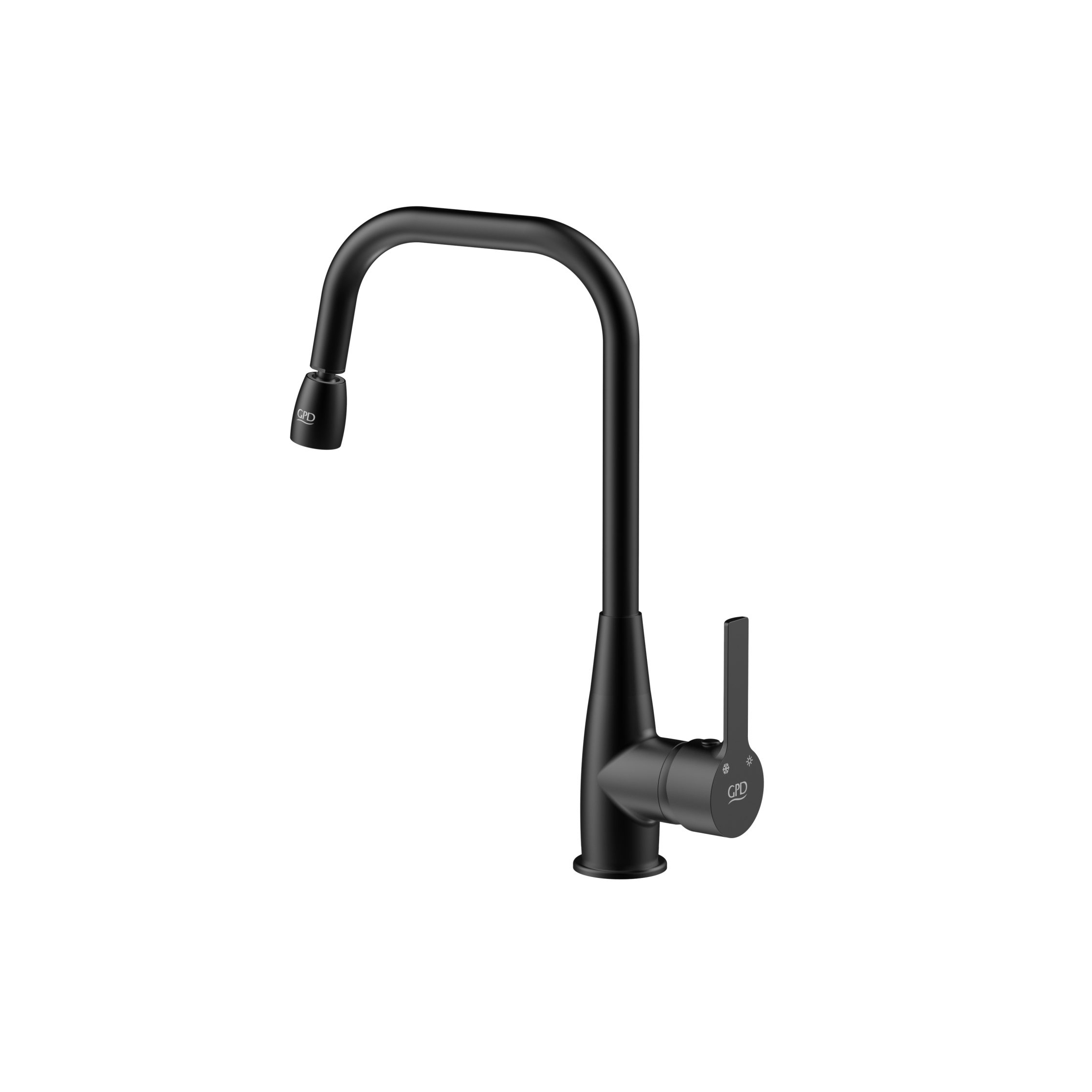 GPD Swivel L Pipe Kitchen Faucet - MTE56-S