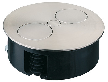 Socket element, 2-gang socket with rotating cover, 230 V - 820.08.010
