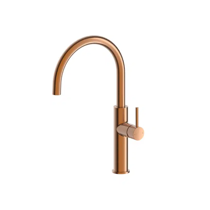Drift Brushed Bronze Gooseneck Sink Mixer Curve 2269230