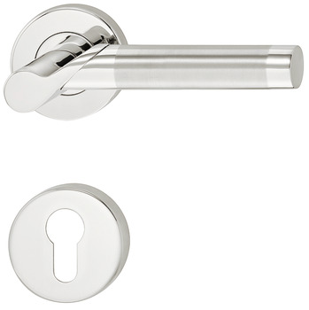 Door handle set, Stainless steel, Startec, model LDH 2195 Bicolor - 903.82.063