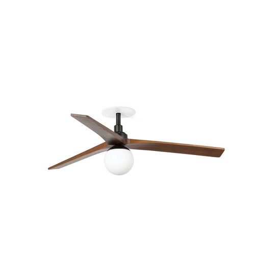 KLIM RECESSED M Ceiling fan siyah/ceviz E27 TUYA
