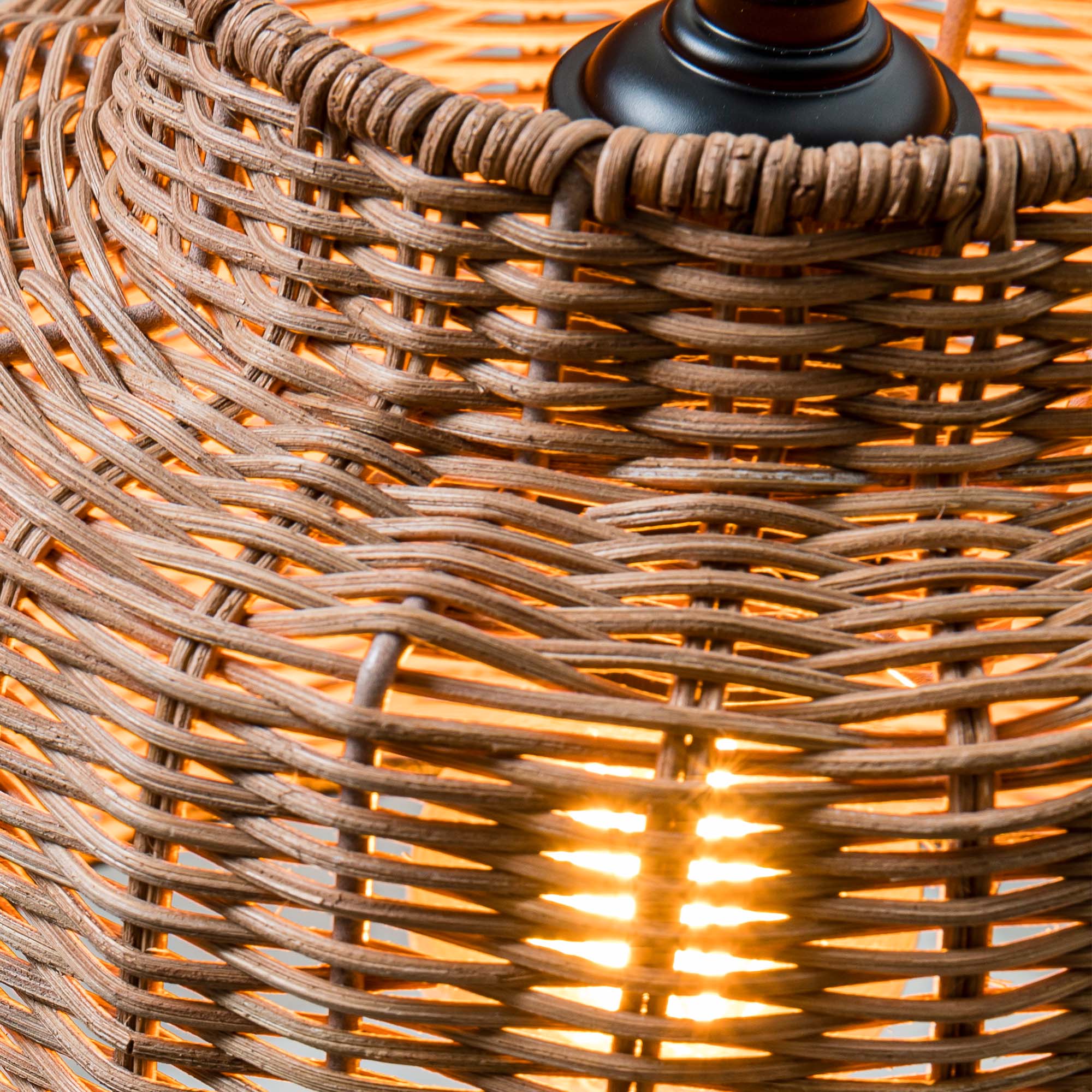 SAIPAN siyah/rattan pendant lamba