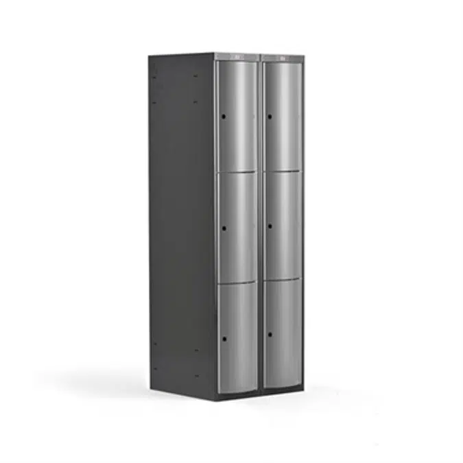 Curve 6 Door 2 Section Compartment Locker