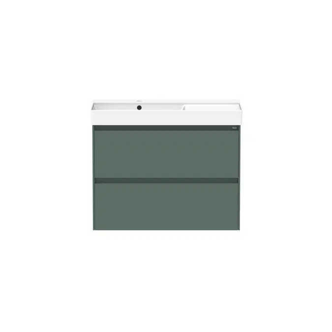 Ona Matte Green Twin Left Hand Bowl Vanity 800mm 21203