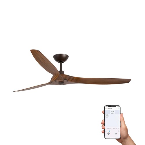 MOREA L Brown/walnut fan TUYA