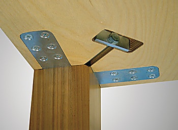 Table leg fixing, flush with table top - 641.06.945