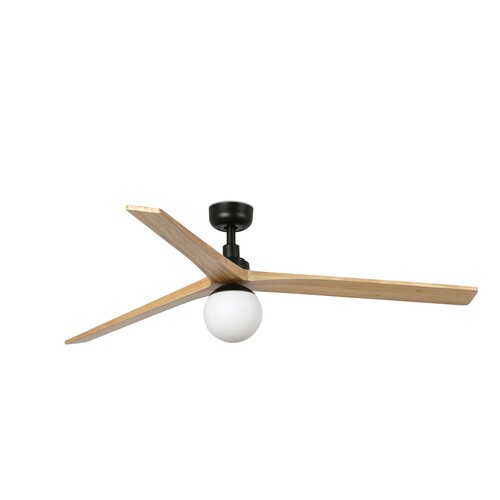 KLIM L Ceiling fan siyah/pine E27 duvar kumandası beyaz