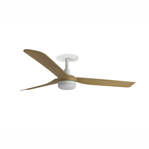 PUNT RECESSED M LED Ceiling fan white/maple 18W SWT