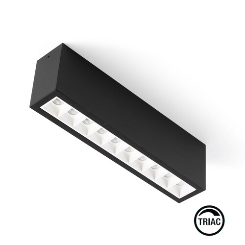 TROOP Surface 10x2W siyah-beyaz 36° 3000K CRI90 TRIAC