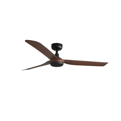 PUNT M Ceiling fan black/walnut Wall Control black