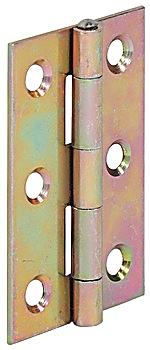 Hinge, Rolled, with riveted pin, crank A, straight - 354.01.950