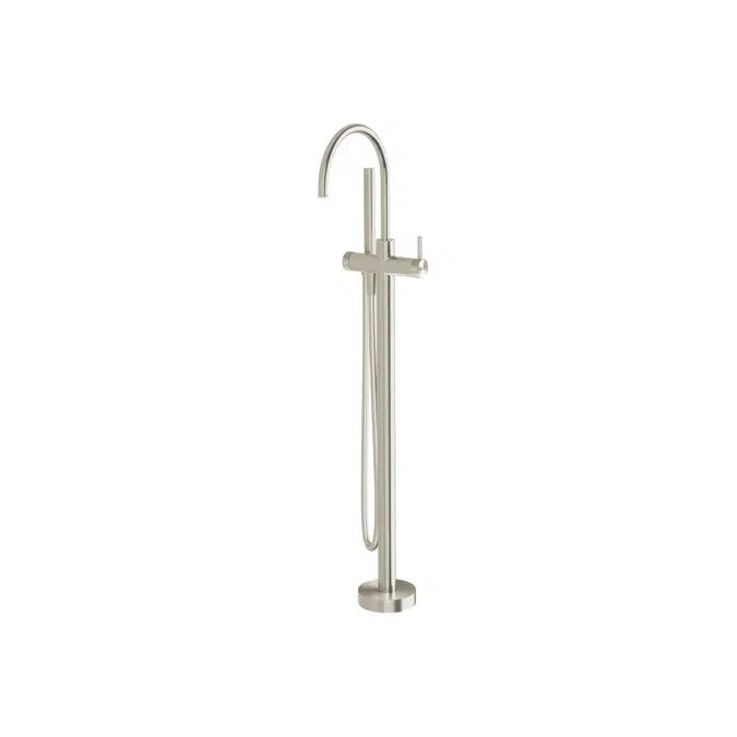 Milli Etch Brushed Nickel Floor Mounted Bath Mixer with Handshower 21878
