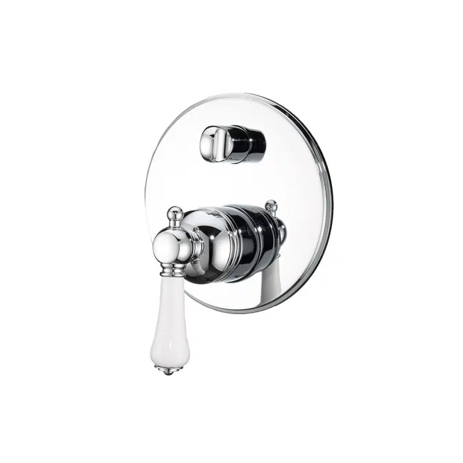 Kado Era Chrome Porcelain Handle Shower Mixer with Diverter 2263703