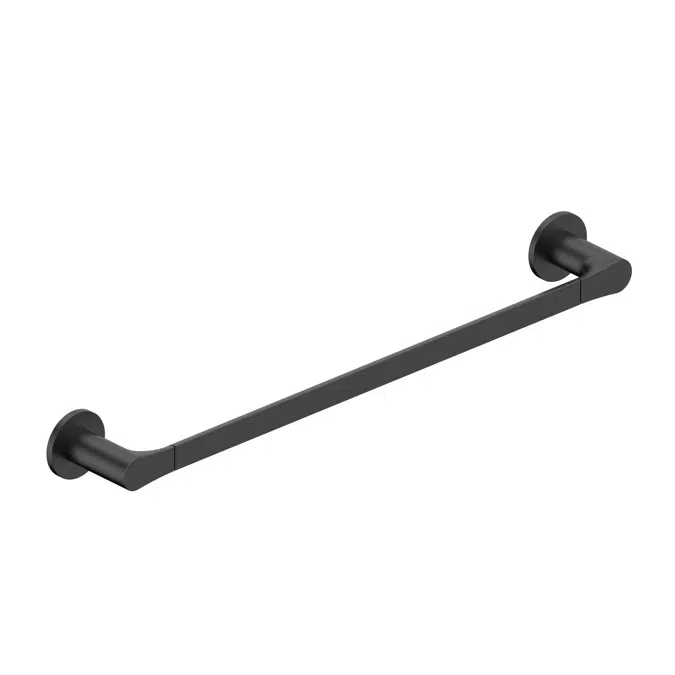 Mizu Silk Matte Black Single Towel Rail 750mm 2263985