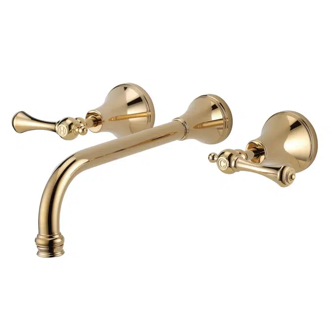 Kado Era Pirinç Altın 250mm Kol Kolu Duvar Lavabo Seti 9508843