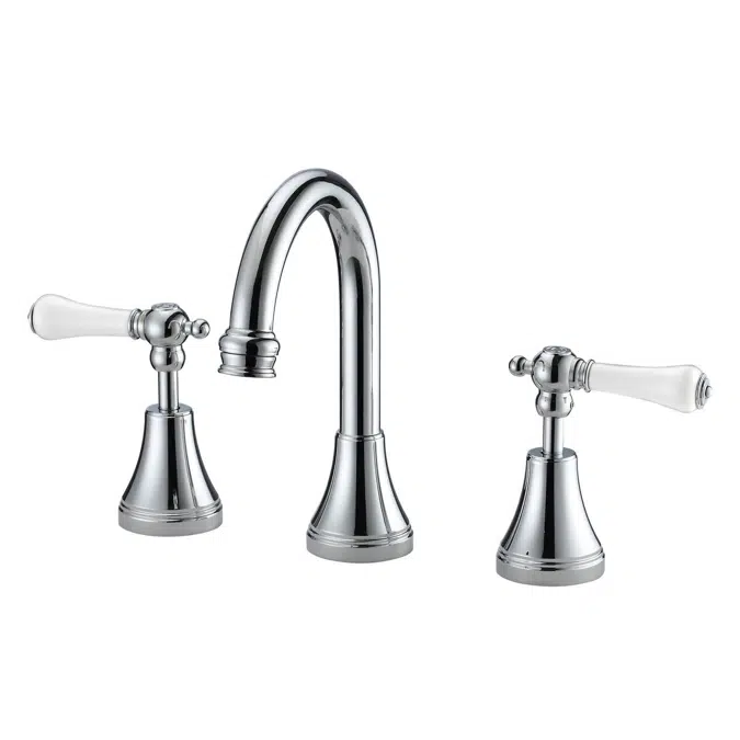 Kado Era Swivel Lever Porcelain Handle Chrome Basin Set 9507754