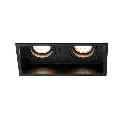 HYDE SQ 2L siyah adjustable square recessed lamba