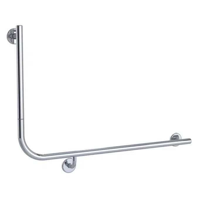 Drift Polished Stainless Steel Right Hand 90° Toilet Grab Rail 935x600mm 2266546