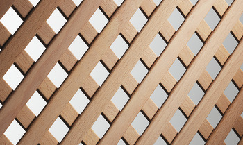 Decorative Grills, wood, slat running direction 45° - 574.91.302