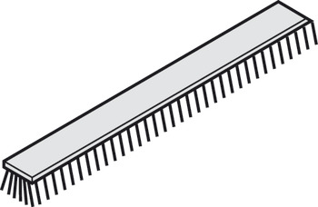 Brush seal, For clip panel, 5 x 5 mm (W x H) - 405.80.500