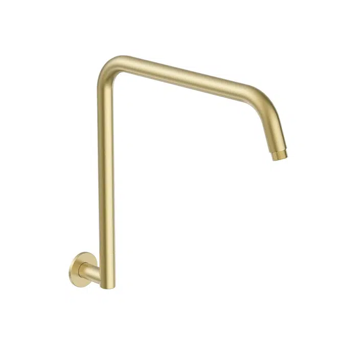 Drift Brushed Brass Gooseneck Shower Arm 9512416